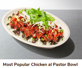 Most Popular Chicken al Pastor Bowl
